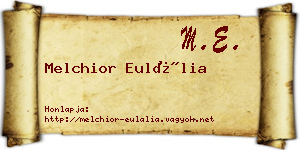 Melchior Eulália névjegykártya